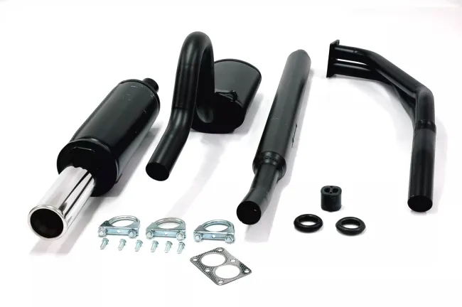 Simons Aluminierter Stahl Sportauspuff 80 mm Rund für Opel Manta B 1.6S, 1.9S, 1.9N, 2.0E EG Betriebserlaubnis