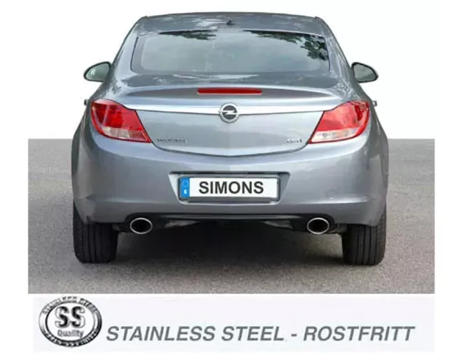 Simons Edelstahll Sportauspuff Duplex 90/120 mm + 90/120 mm oval für Opel Insignia Limousine 4X4 2.0 Diesel EG Betriebserlaubnis #1 #1