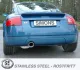 Simons Edelstahl Sportauspuffanlage 1x100 mm für Audi TT 8N 2WD Coupé/Roadster 1.8T EG-Genehmigung