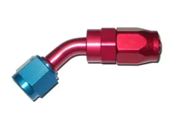 Aluminium Fitting Alu 45° Rohrbogen D06 9/16-18 UNF Aluanschluss