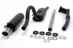 Simons Aluminierter Stahl Sportauspuff 70 / 90mm Oval für Opel Ascona A 1.6, 1.9