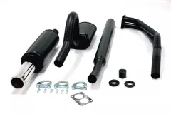 Simons Aluminierter Stahl Sportauspuff 80 mm Rund für Opel Ascona B 1.6S, 1.9S, 1.9N, 2.0E EG Betriebserlaubnis